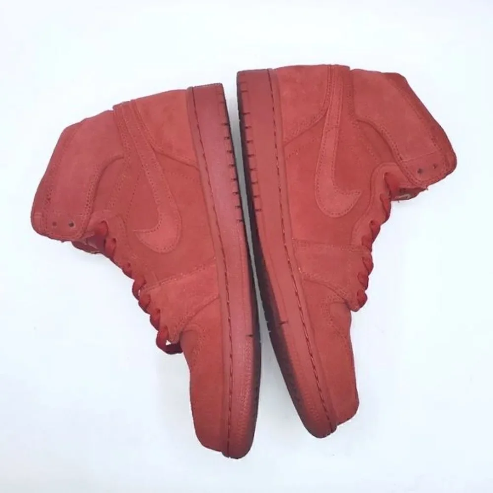 NIKE AIR JORDAN 1 2016 RETRO HIGH TRIPLE GYM RED SUEDE [332550-603] Size 8